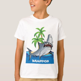 おもしろいビーチsharkの名前 tシャツ