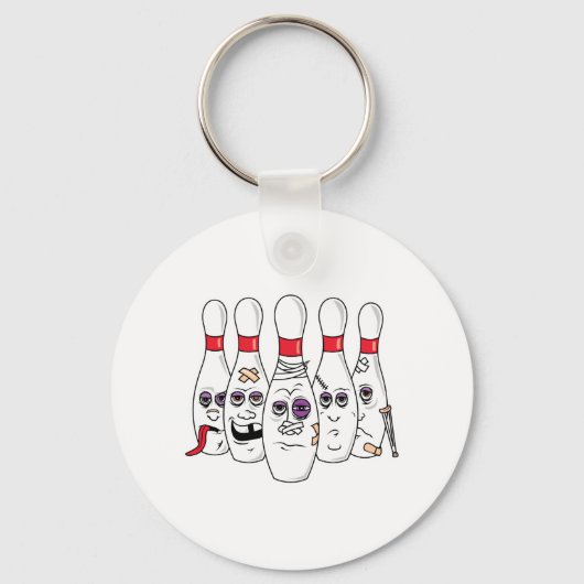 おもしろいビートアップボーリングピン キーホルダー (正面)