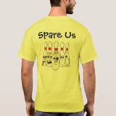 おもしろいビートアップボーリングピン Tシャツ (裏面)