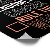 おもしろいビート子宮内膜癌が世界を支配 – Survi ポスター (角)