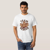 おもしろいビーバーインスパイアデザイン Tシャツ (正面フル)