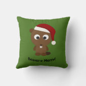 おもしろいビーバーメリー!サンタビーバー クッション (裏面)