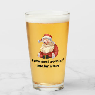 おもしろいビールのクリスマスワンダフル タンブラーグラス