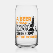 おもしろいビールの手クールワーアート ガラス缶 (裏面)