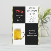 おもしろいビールパーティの招待状 招待状 (スタンド正面)