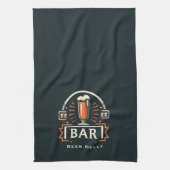 おもしろいビールベリーバー、ビールマグパーソナライズされたロゴ キッチンタオル (縦)