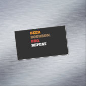 おもしろいビールボーボンBBQリピートメンウーマンノベルティアート マグネット名刺 (インサイチュ)