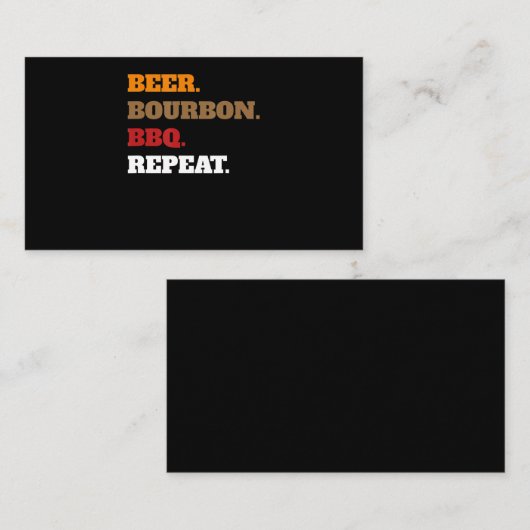 おもしろいビールボーボンBBQリピートメンウーマンノベルティアート ロイヤリティカード (正面/裏面)