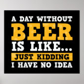 おもしろいビールワードアートホームバーマンケーブ ポスター (正面)