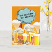 おもしろいビ頼ール カード (黄色い花)