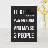 おもしろいピアニストカード　ピアノ演奏家　ミュージシャンユーモア カード (黄色い花)