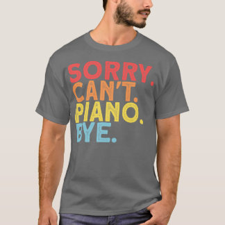 おもしろいピアノ演奏曲好きレトロピアニストプレミ Tシャツ