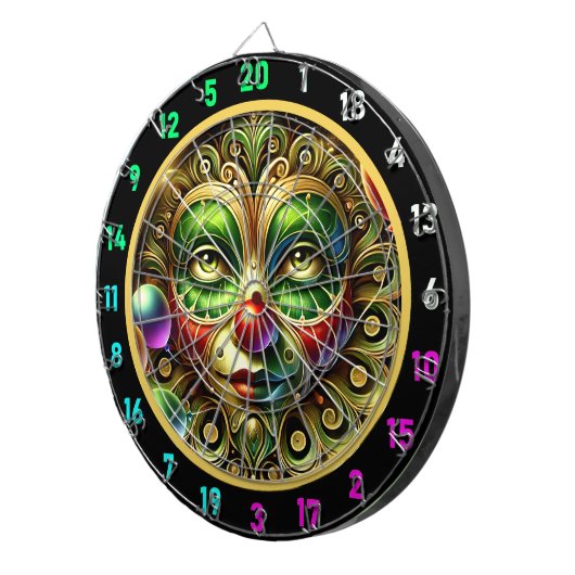 おもしろいピエロとバルーン付きパーティールーム用ダーツボード ダーツボード (正面右)