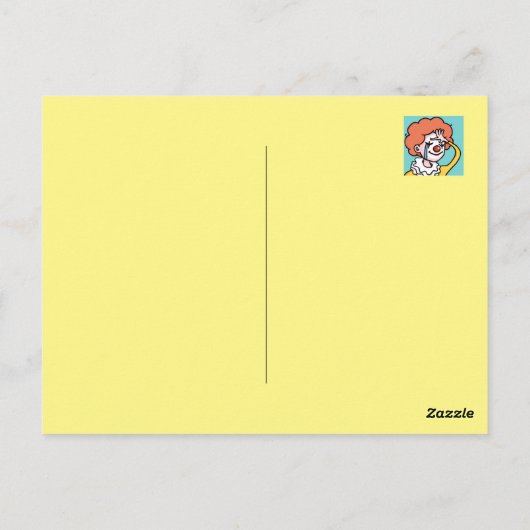 おもしろいピエロはがき – 検疫はがき友だち ポストカード (裏面)