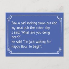 おもしろいピエロアットパブジョーク ポストカード
