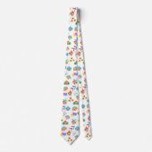 おもしろいピエロプリムフェスティバルパーティーカーニバル記号 ネクタイ (正面)