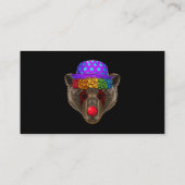 おもしろいピエロベアサーカスカーニバル衣装テーマパー 名刺 (裏面)