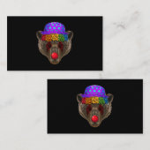 おもしろいピエロベアサーカスカーニバル衣装テーマパー 名刺 (正面/裏面)