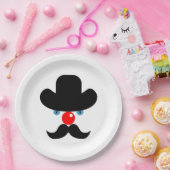 おもしろいピエロ顔 ペーパープレート (パーティー)