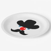 おもしろいピエロ顔 ペーパープレート (アングル)