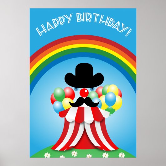 おもしろいピエロ顔 ポスター (正面)