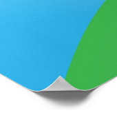 おもしろいピエロ顔 ポスター (角)