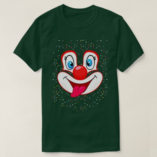 おもしろいピエロ顔Tシャツ – 1 Tシャツ (デザイン正面)