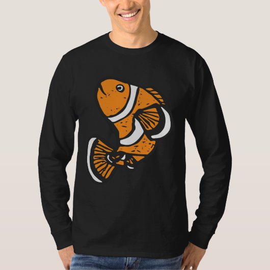 おもしろいピエロ魚 Tシャツ (正面)