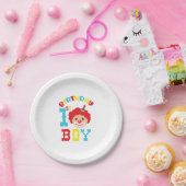 おもしろいピエロ1歳 ペーパープレート (パーティー)