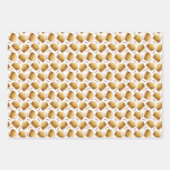 おもしろいピクニックサンドイッチタイル模様 ラッピングペーパーシート (正面3)