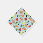 おもしろいピクニックフードパターン紙ナプキンス スタンダードカクテルナプキン (角)