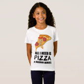 おもしろいピザとホラー映画ギフトメンズカッコいい Tシャツ (正面フル)