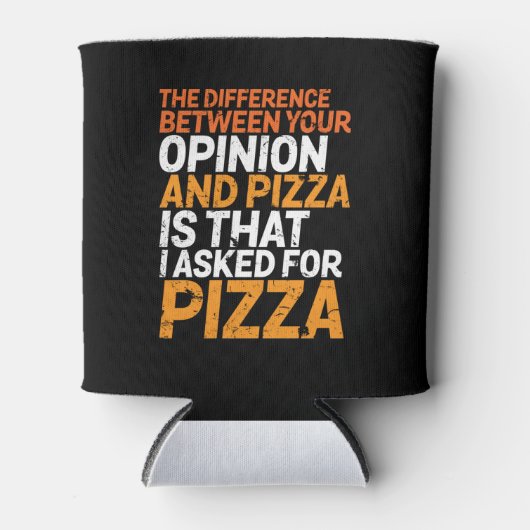 おもしろいピザに対し頼て皮肉なユーモア 缶クーラー (正面)