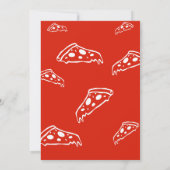 おもしろいピザのスライス1ベビー誕生日ワンヴィンテージ 招待状 (裏面)