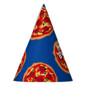 おもしろいピザテーマ誕生日パーティー帽子供へ子 パーティーハット (左)