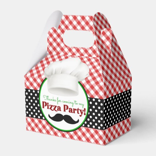 おもしろいピザパーティーありがとう フェイバーボックス (正面サイド)