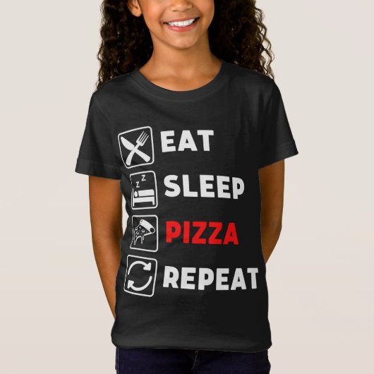 おもしろいピザラバーギフトアイディア – ピザ Tシャツ (正面)
