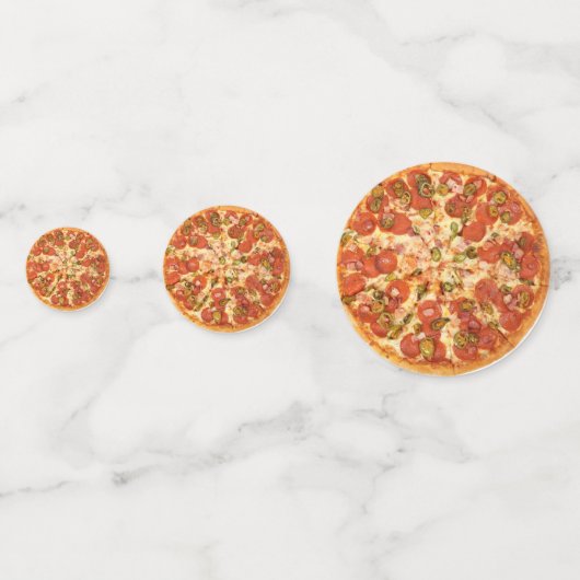 おもしろいピザラバーバースデーパーティーカスタムお祝い コンフェッティ (正面)