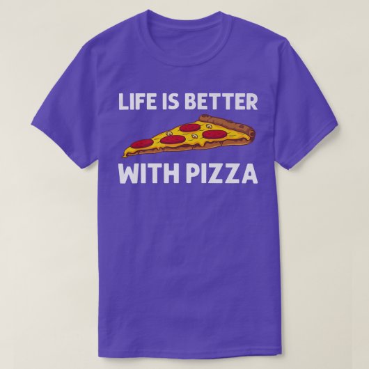 おもしろいピザ女子男性へ食イタリアンピザ愛好家 Tシャツ (デザイン正面)