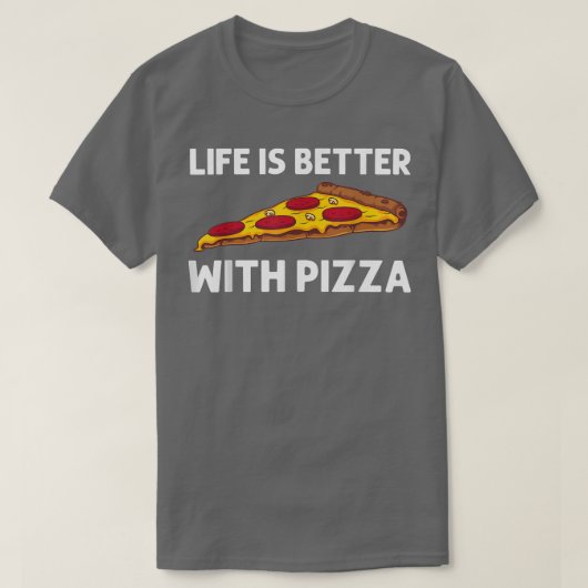 おもしろいピザ女子男性へ食イタリアンピザ愛好家 Tシャツ (デザイン正面)