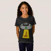 おもしろいピザ好き、UFOビーミング Tシャツ (正面フル)