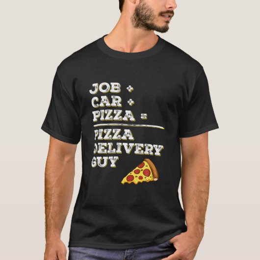 おもしろいピザ宅配人T JobCarPiza Sarca Tシャツ (正面)