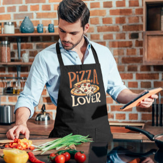 おもしろいピザ愛好家 エプロン