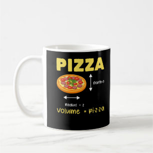 おもしろいピザ計算量計算食品愛好家 コーヒーマグカップ