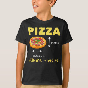 おもしろいピザ計算量計算食品愛好家 Tシャツ