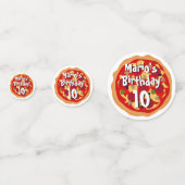 おもしろいピザ誕生日パーティーテーブルデコール紙吹雪 コンフェッティ (裏面)