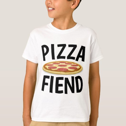 おもしろいピザTシャツ及びピザフィエンド Tシャツ (正面)