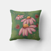 おもしろいピックス&グリーンの花枕 – Echinacea クッション (裏面)