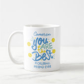 おもしろいピックボールギフト最高のエバカスタム文字 コーヒーマグカップ (左)