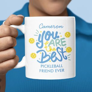 おもしろいピックボールギフト最高のエバカスタム文字 コーヒーマグカップ